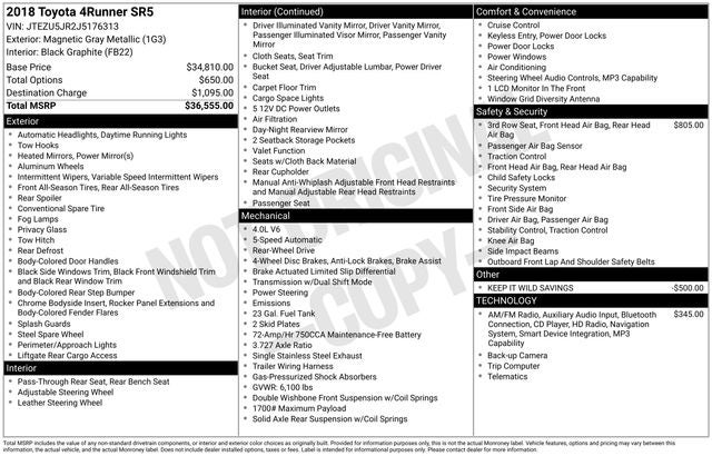 2018 Toyota 4Runner Base