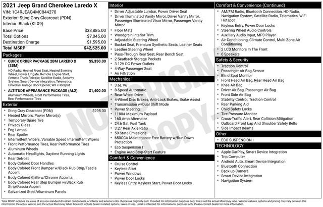2021 Jeep Grand Cherokee Laredo X