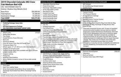 2019 Chevrolet Colorado ZR2