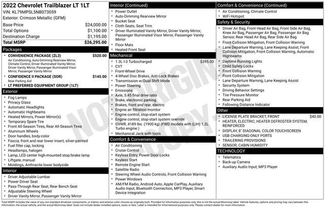 2022 Chevrolet TrailBlazer LT