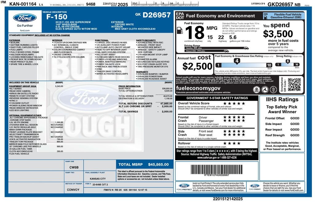 2016 Ford F-150 XLT