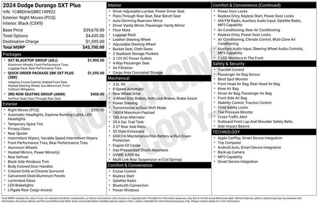 2024 Dodge Durango SXT Plus