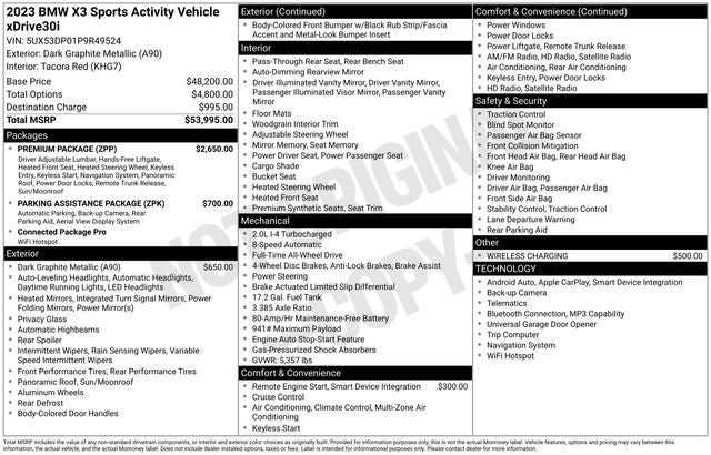 2023 BMW X3 xDrive30i