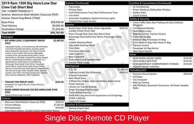 2019 RAM 1500 Big Horn/Lone Star