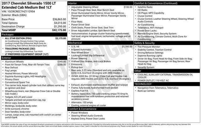 2017 Chevrolet Silverado 1500 LT LT1
