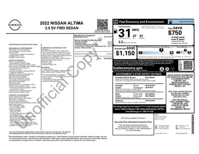 2022 Nissan Altima 2.5 SV
