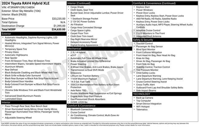 2024 Toyota RAV4 Hybrid XLE