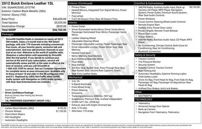 2012 Buick Enclave Leather Group