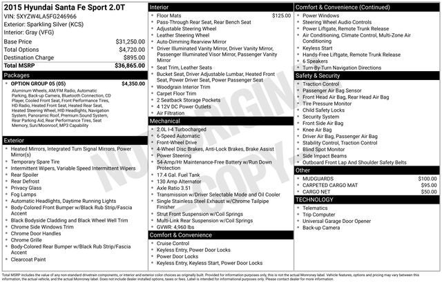 2015 Hyundai Santa Fe Sport 2.0T