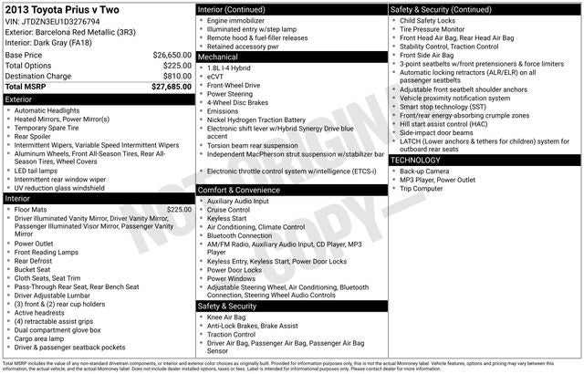 2013 Toyota Prius v Base