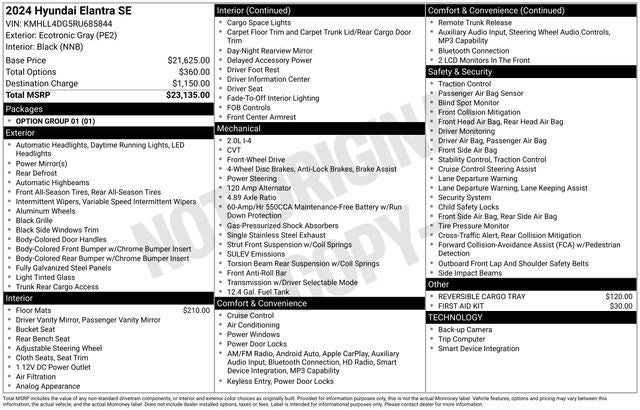 2024 Hyundai Elantra SE