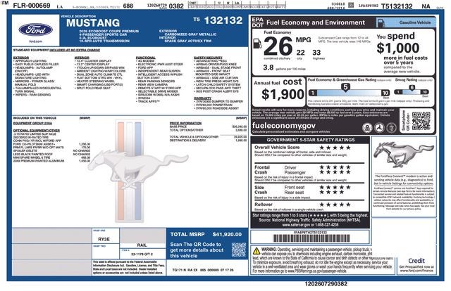 2026 Ford Mustang EcoBoost Premium