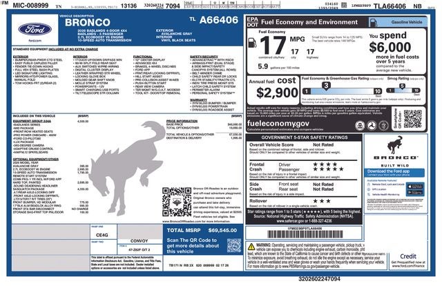 2026 Ford Bronco Badlands