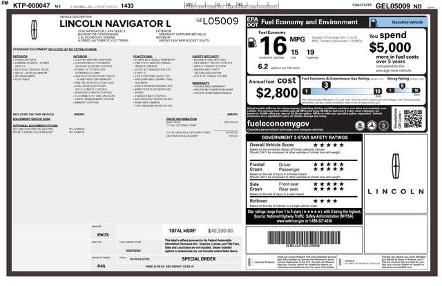 2016 Lincoln Navigator L Select