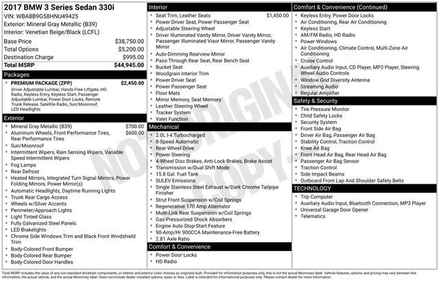2017 BMW 3 Series 330i