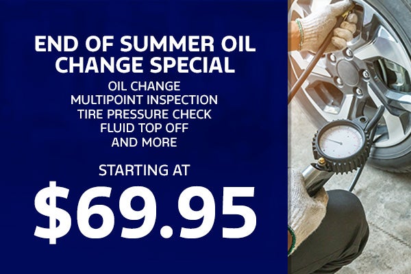End Of Summer Oil Change Special